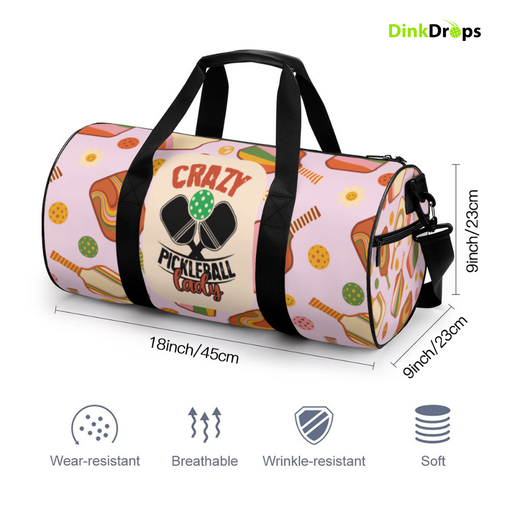 Crazy Pickleball Lady Duffel Bag