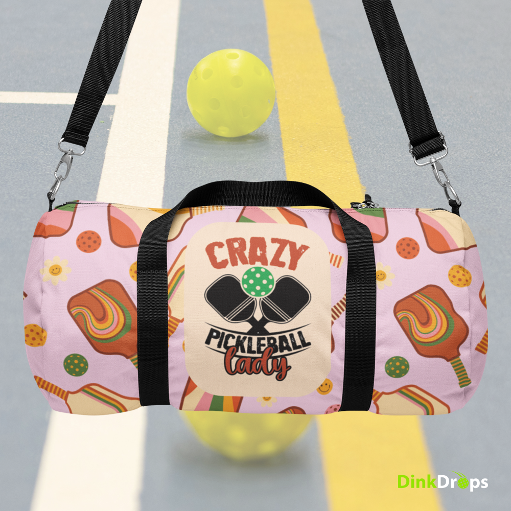 Crazy Pickleball Lady Duffel Bag