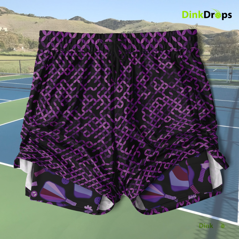 Purple Maze Athletic Shorts