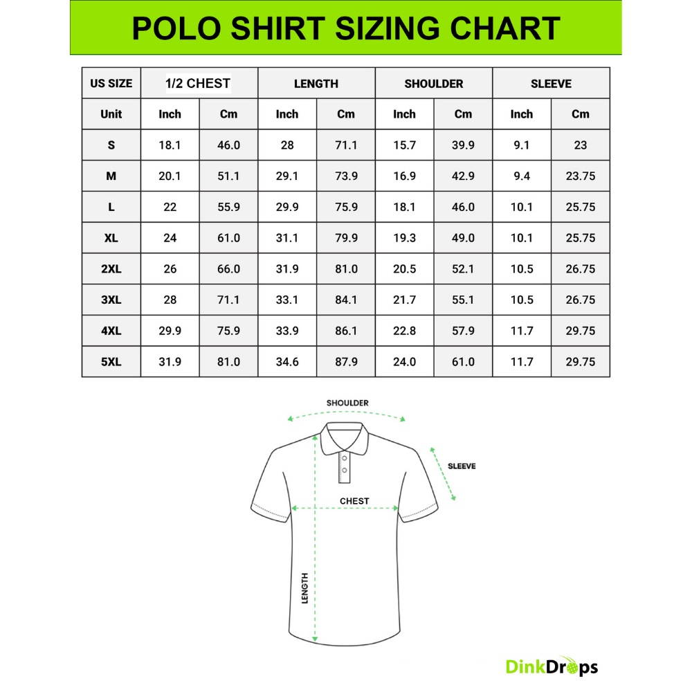 Grey Blue Pickleball Polo Shirt